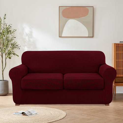 Stretch Separate Box Cushion Loveseat Slipcover